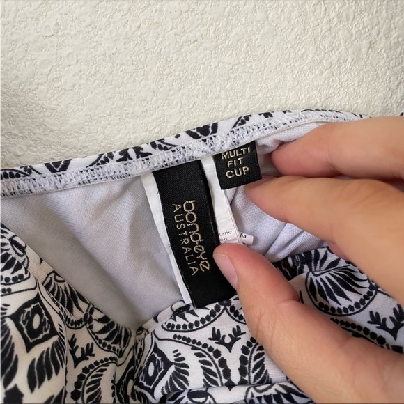 Bondeye Australia patterned black and white one piece ruched swimsuit - Picture 6 of 11